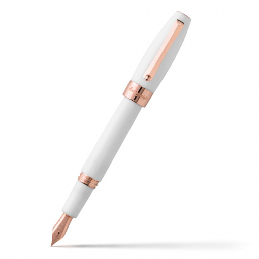 Перьевая ручка Montegrappa Fortuna White Resin Rose Gold PVD Fountain pen