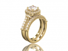Кольцо “Бриджит” из золота с фианитами