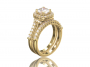 Кольцо “Бриджит” из золота с фианитами