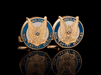 Золотые запонки с орлом