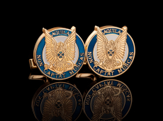 Золотые запонки с орлом