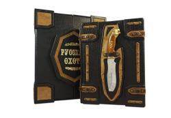 Книга "Русская охота" (с ножом) clinker