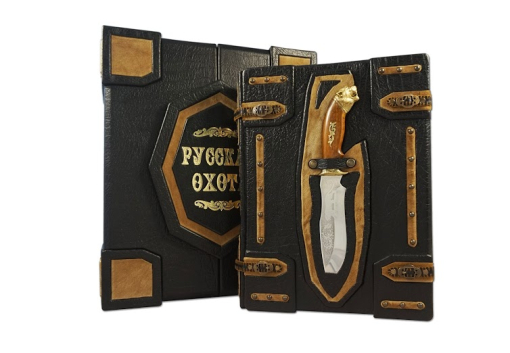 Книга "Русская охота" (с ножом) clinker