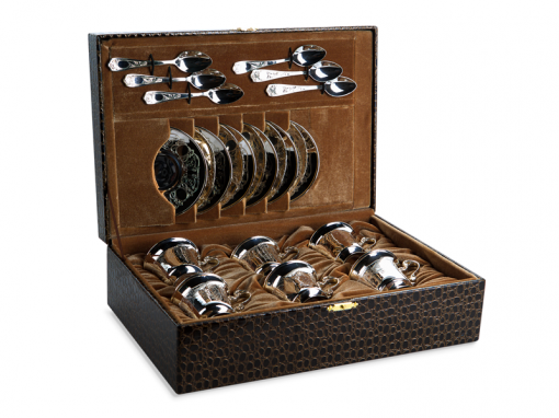 Серебряный набор "Чайный" на 6 персон