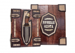 Книга Русская охота (с ножом) Striscia marrone