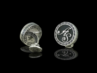 Золотые запонки с инициалами "AS"