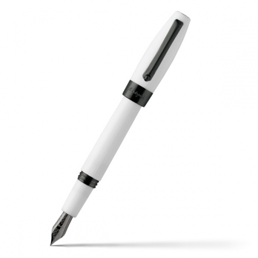 Перьевая ручка Montegrappa Fortuna White Resin Ruthenium PVD Fountain pen