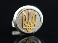 Золотые запонки "Герб Украини"