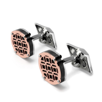 Запонки Montegrappa Filigree Round Rose Gold PVD