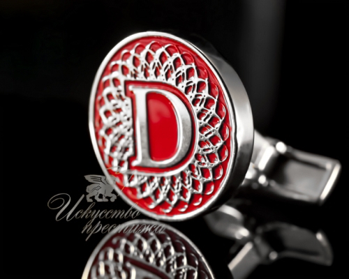 Серебряные запонки с инициалами