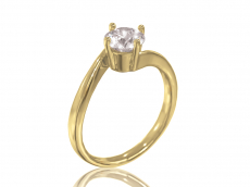 Кольцо “Клэр” из золота с фианитом