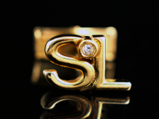 Золотые запонки с инициалами "SL"