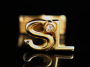Золотые запонки с инициалами "SL"