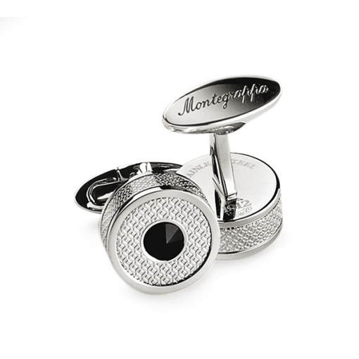Запонки Montegrappa Classic Filigree Stainless Steel, Black Cufflinks