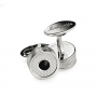 Запонки Montegrappa Classic Filigree Stainless Steel, Black Cufflinks