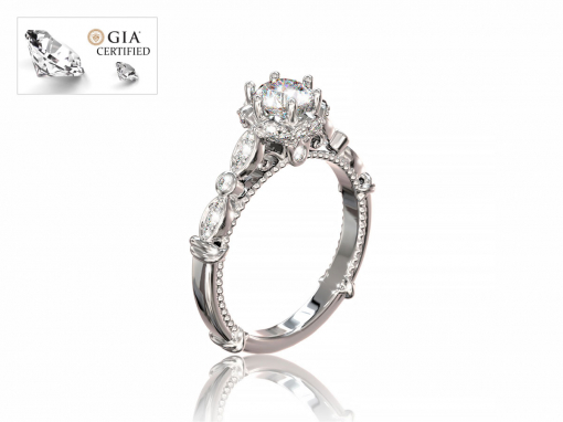 Кольцо “Габриэлла” из золота с бриллиантами.