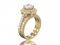 Золотое кольцо “Софи” с фианитами