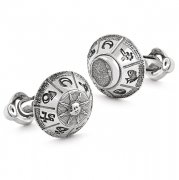 Запонки Montegrappa The Alchemist Silver Cufflinks