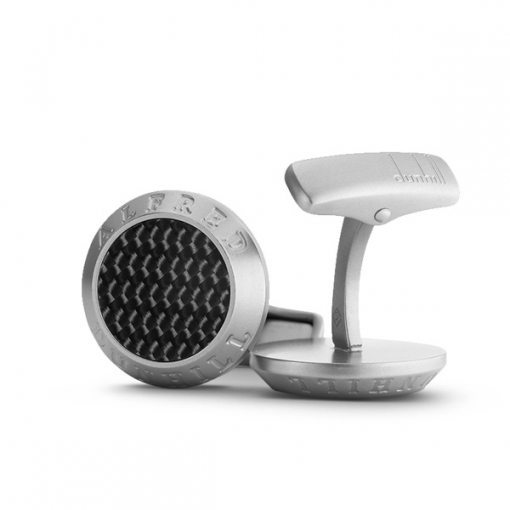 Запонки Alfred Dunhill Ad Coin Carbon Fibre
