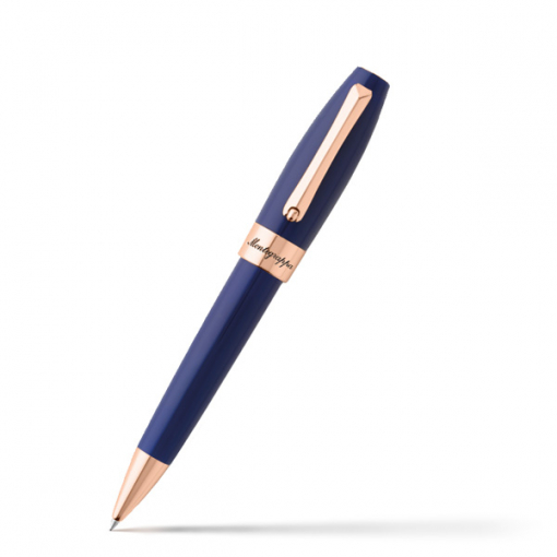 Шариковая ручка Montegrappa Fortuna Blue Resin Rose Gold PVD Ballpoint pen