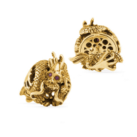 Запонки Montegrappa Dragon Gold Cufflinks