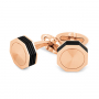 Запонки Montegrappa NeroUno Rose Gold PVD Metal Inlay Cufflinks