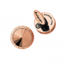 Запонки Montegrappa NeroUno Rose Gold PVD Metal Inlay Crystals