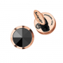 Запонки Montegrappa NeroUno Rose Gold PVD, Onyx inlay Cufflinks