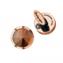 Запонки Montegrappa NeroUno Rose Gold PVD, Tiger Eye Inlay Cufflinks