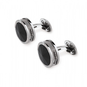 Запонки Montegrappa NeroUno Stainless steel Onyx inlay Cufflinks