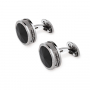 Запонки Montegrappa NeroUno Stainless steel Onyx inlay Cufflinks