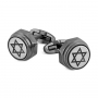 Запонки Montegrappa Emblema Stars of David Ip Gun Steel