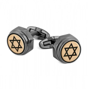 Запонки Montegrappa Emblema Stars of David Ip Gun Ip Gold