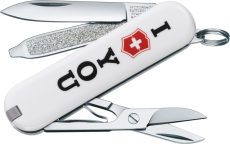 Складной нож Victorinox "Classic The Gift" 0.6223.857 с надписью «I you» белый