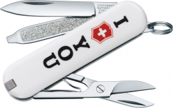 Складной нож Victorinox "Classic The Gift" 0.6223.857 с надписью «I you» белый