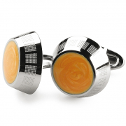 Запонки Montegrappa Miya Stainless steel, Yellow Cufflinks