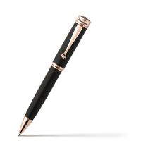 Шариковая ручка Montegrappa Ducale Black Resin and Rose Gold PVD Ballpoint pen