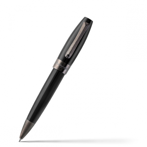 Шариковая ручка Montegrappa Fortuna Black Resin Rhutenium PVD Ballpoint pen