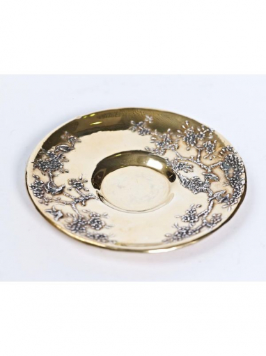 Серебряное блюдце Птицы