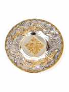 Серебряное Блюдце Птицы и цветы