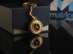 Серебряный брелок Mersedes с инициалами