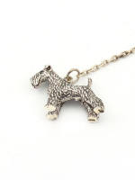 Серебряный брелок собака фокстерьер