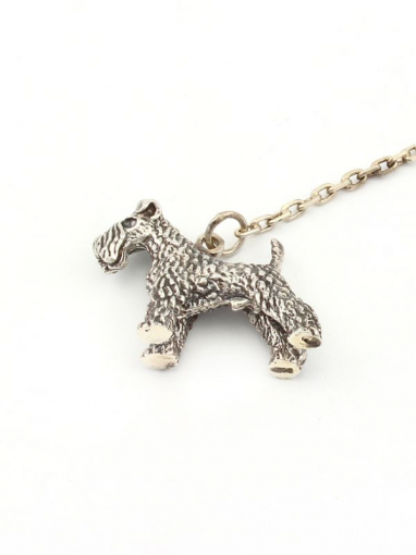 Серебряный брелок собака фокстерьер
