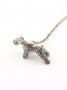 Серебряный брелок собака фокстерьер