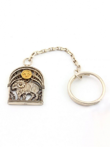 Серебряный брелок знак зодиака Овен