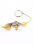 Серебряный брелок Золотая рыбка Мерседес