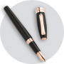 Перьевая ручка Montegrappa Fortuna Black Resin Rose Gold PVD Fountain pen