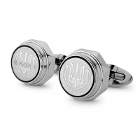 Запонки Montegrappa Emblema Ukraine White PVD