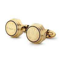 Запонки Montegrappa Emblema Ukraine Yellow Gold PVD Cufflinks
