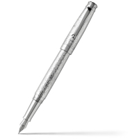 Перьевая ручка Montegrappa Memoria Gothic Engine Turning Silver Fountain pen